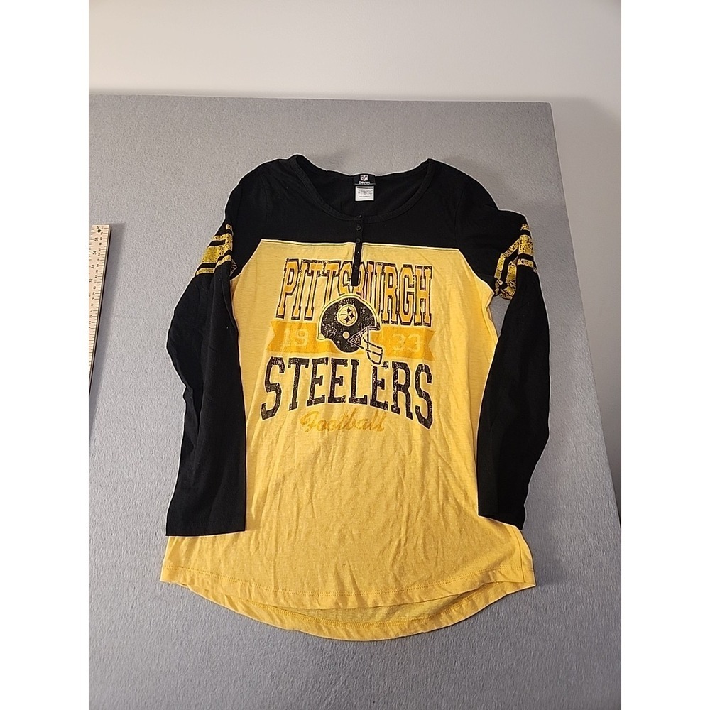 Pittsburgh Steelers Ladies Team Apparel Long Sleeve T Shirt Size Xl